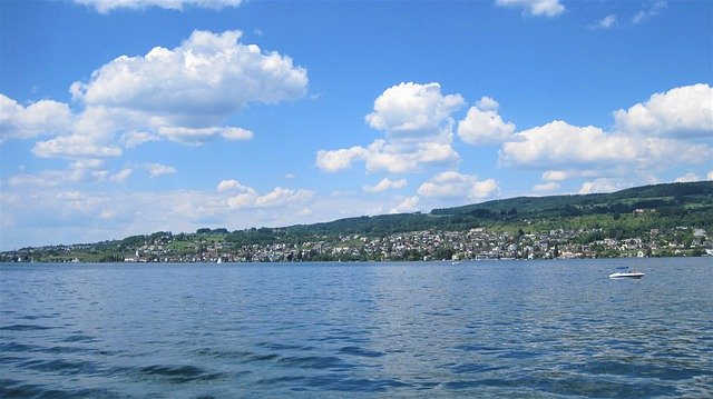 Scarica gratuitamente Lake Waterfront City: foto o immagini gratuite da modificare con l'editor di immagini online GIMP