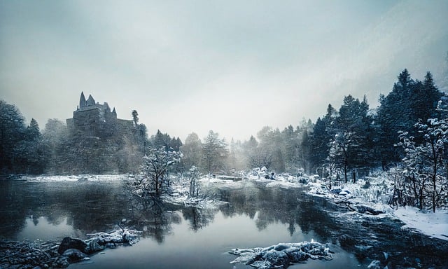 Free download lake winter forest landscape free picture to be edited with GIMP free online image editor