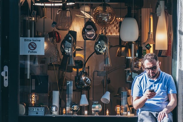 Free download lamps window store business man free picture to be edited with GIMP free online image editor