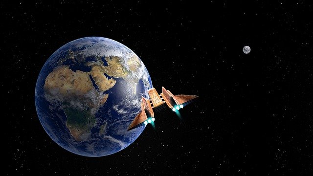 Бесплатно скачать Land Planet Spaceship - бесплатную иллюстрацию для редактирования с помощью бесплатного онлайн-редактора изображений GIMP
