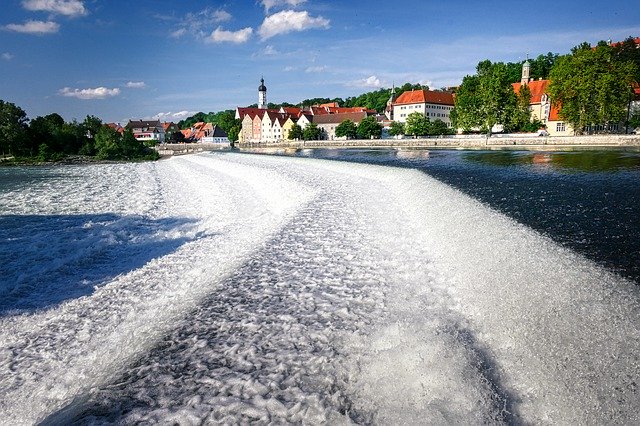 Безкоштовно завантажте Landsberg Lech Weir - безкоштовну фотографію або зображення для редагування за допомогою онлайн-редактора зображень GIMP