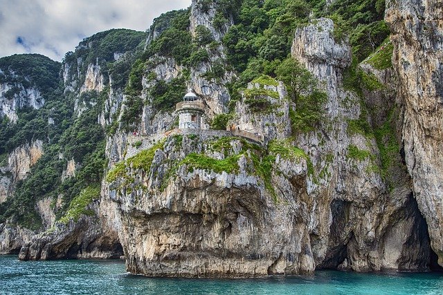 Muat turun percuma gambar tebing rumah api laut landskap percuma untuk diedit dengan editor imej dalam talian percuma GIMP