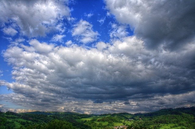 Free download Landscape Clouds Odenwald -  free photo or picture to be edited with GIMP online image editor