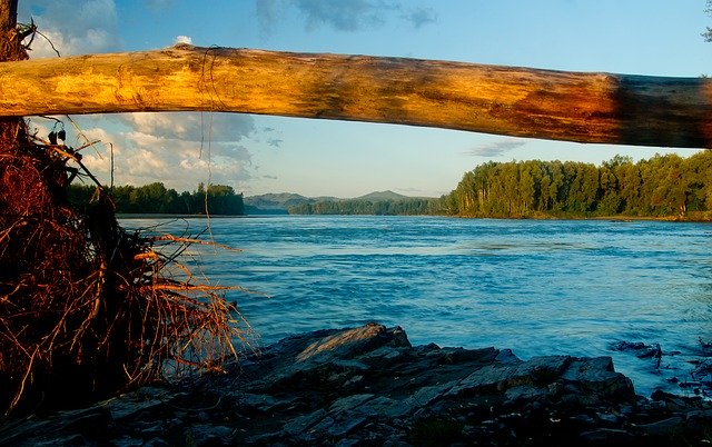 Free download Landscape Katun River Nature -  free photo or picture to be edited with GIMP online image editor