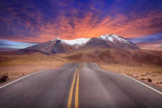 Free download landscape mountain road sky clouds free picture to be edited with GIMP free online image editor