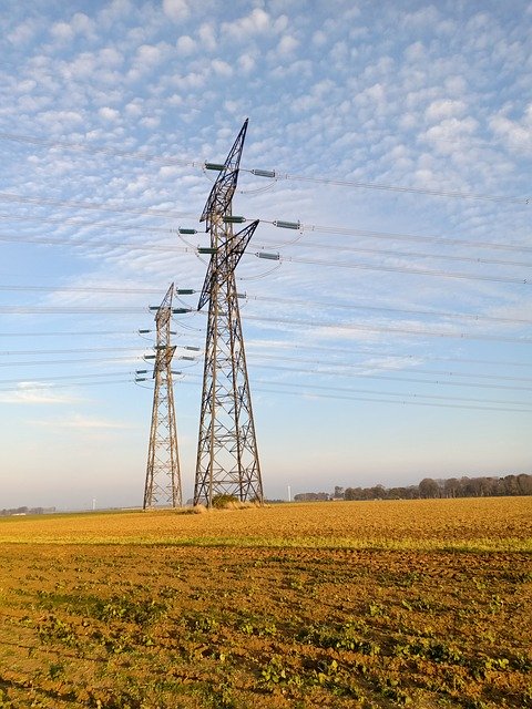Free download Landscape Pylon Pylons -  free photo or picture to be edited with GIMP online image editor