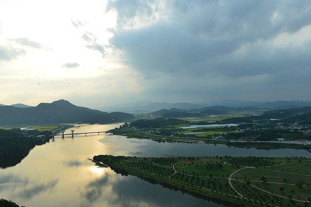 Free download landscape river in the evening free picture to be edited with GIMP free online image editor
