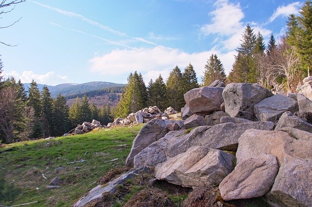 Download gratuito Landscape Rocks Vosges - foto o immagine gratuita da modificare con l'editor di immagini online GIMP