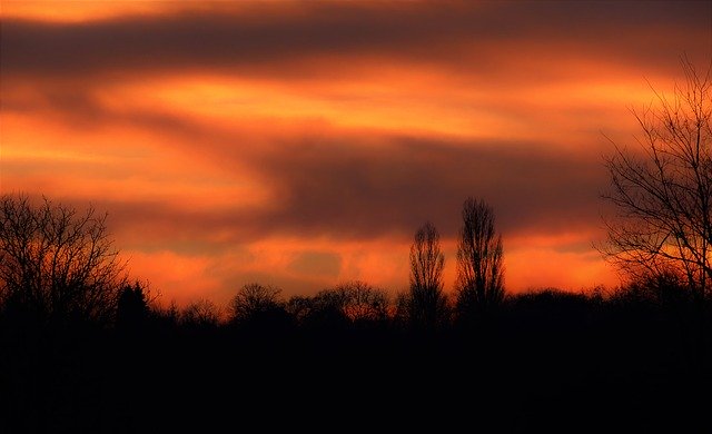 הורדה חינם של Landscape Sunset Red Sky - תמונה או תמונה בחינם לעריכה עם עורך התמונות המקוון GIMP