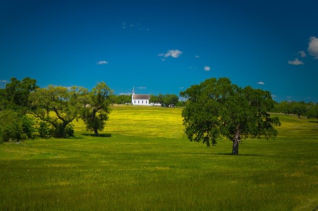 Download gratuito Landscape Texas Church - foto o immagine gratuite gratuite da modificare con l'editor di immagini online di GIMP