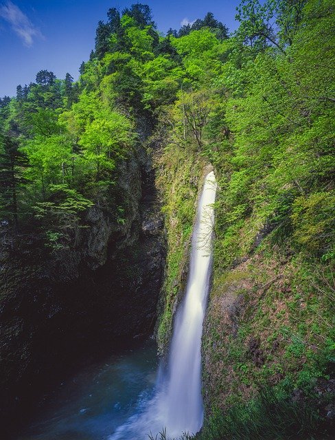 Free download Landscape Waterfall Fresh Green -  free photo or picture to be edited with GIMP online image editor