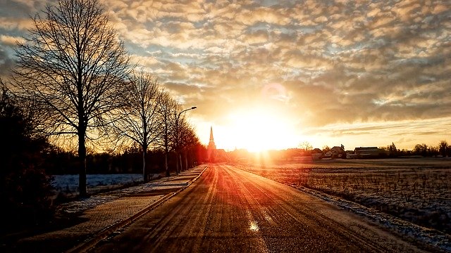 Free download Landscape Winter Sunrise -  free photo or picture to be edited with GIMP online image editor