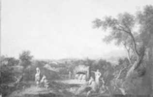 Free download Landscape with Peasants at a Fountain free photo or picture to be edited with GIMP online image editor