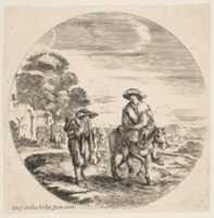 Free download Landscape with Two Peasants, One Riding a Horse free photo or picture to be edited with GIMP online image editor