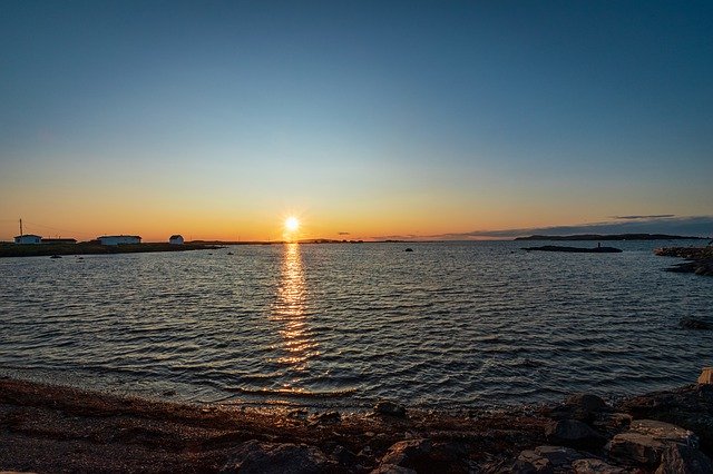 Free download LAnse Aux Meadows Sunset Ocean -  free photo or picture to be edited with GIMP online image editor