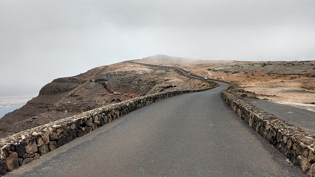 Free download Lanzarote Landscape Road Canary -  free photo or picture to be edited with GIMP online image editor