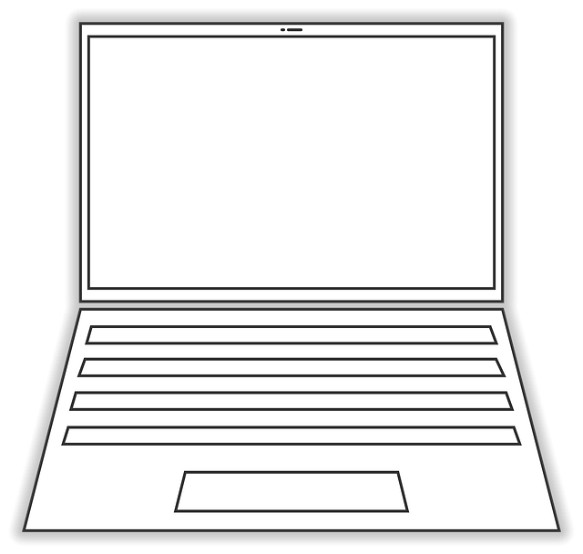 Free download Laptop Computer Line-Drawing -  free illustration to be edited with GIMP free online image editor