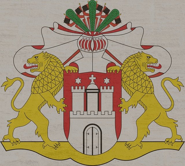Free download Large State Coat-Of-Arms Hamburg -  free illustration to be edited with GIMP free online image editor