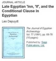 Free download Late Egyptian  Inn,  If, And The Conditional Clause In Egyptian free photo or picture to be edited with GIMP online image editor