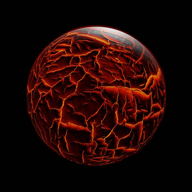 Free graphic lava planet moon alien magma to be edited by GIMP free image editor by OffiDocs