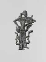 Free download Lead figure of a goddess with an aegis, probably Athena free photo or picture to be edited with GIMP online image editor