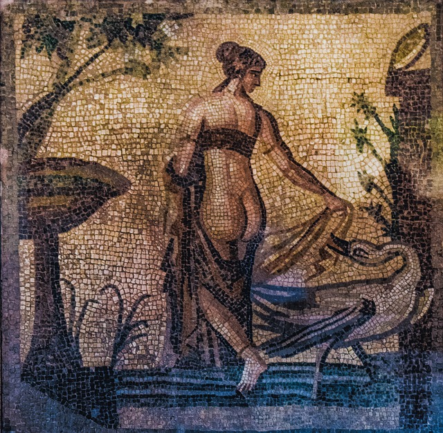 Free download leda and swan mosaic ancient free picture to be edited with GIMP free online image editor