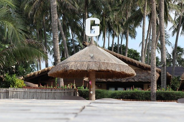 Free picture Letter G Coconut Tree Cottages -  to be edited by GIMP free image editor by OffiDocs