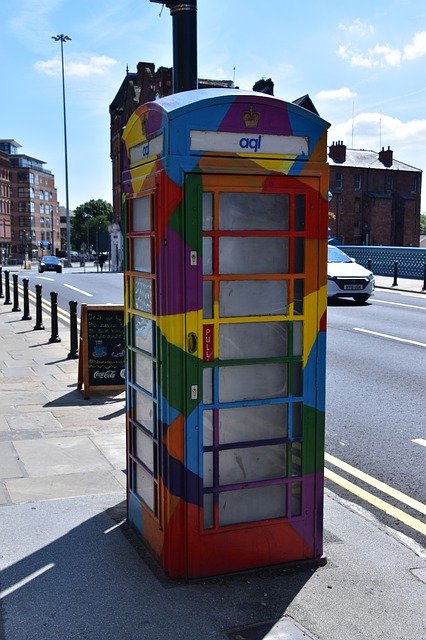 Free download Lgbt Rainbow Phone Box -  free photo or picture to be edited with GIMP online image editor