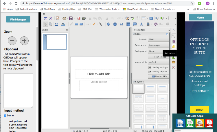 OffiDocsオンライン用の新しいLibreOffice5.3