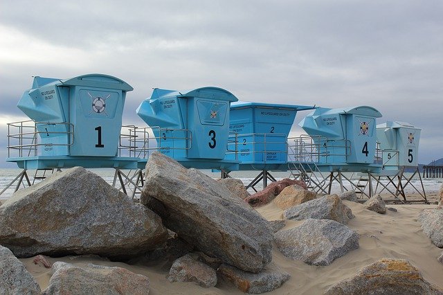 Kostenloser Download Lifeguard Pismo Beach California - kostenloses Foto oder Bild zur Bearbeitung mit GIMP Online-Bildbearbeitung