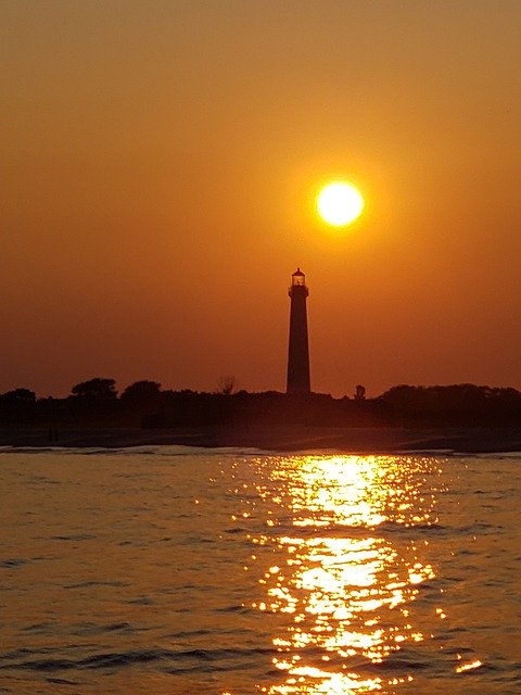 免费下载 Lighthouse Cape May - 可使用 GIMP 在线图像编辑器编辑的免费照片或图片
