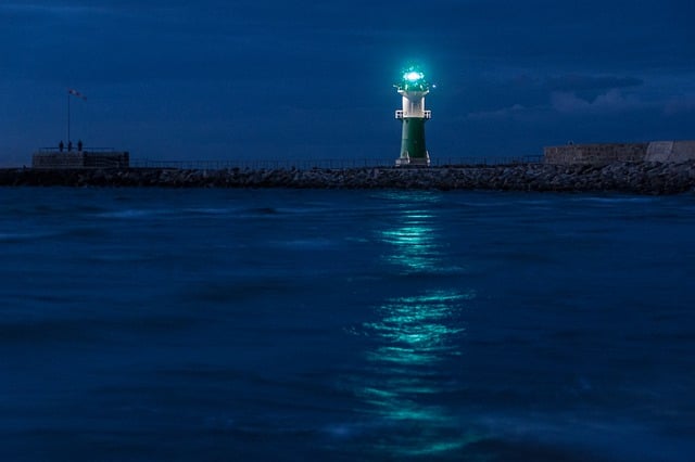 Free download lighthouse coast sea light night free picture to be edited with GIMP free online image editor