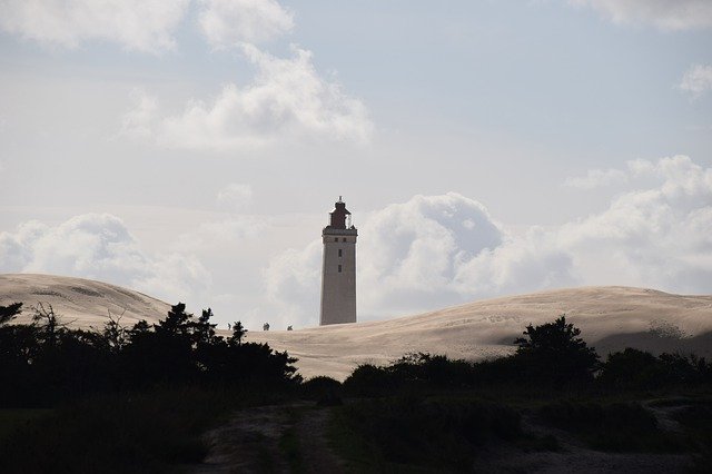 Descărcare gratuită Lighthouse Dune Nature - fotografie sau imagini gratuite pentru a fi editate cu editorul de imagini online GIMP