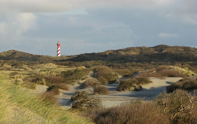 Free download Lighthouse Dunes Sea North -  free photo or picture to be edited with GIMP online image editor