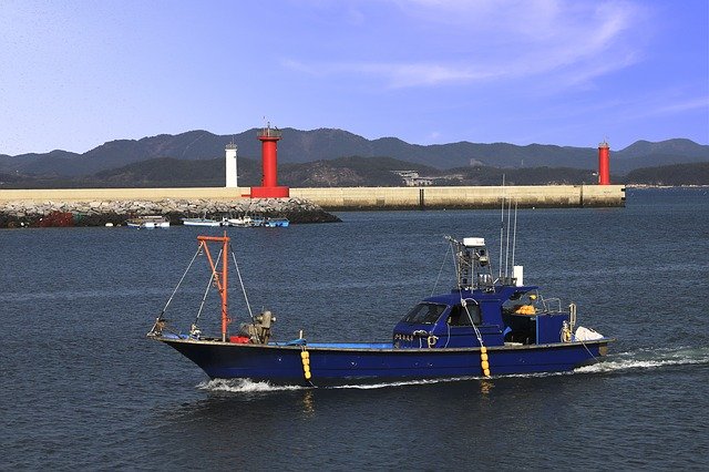 Free download Lighthouse Fishing Boats Sea -  free photo or picture to be edited with GIMP online image editor