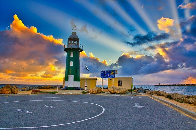 Descarga gratuita Lighthouse Fremantle Western: foto o imagen gratuita para editar con el editor de imágenes en línea GIMP