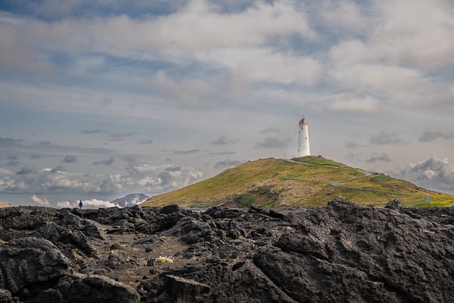 Free download lighthouse lava volcanic reykjanes free picture to be edited with GIMP free online image editor