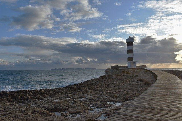 Template Photo Lighthouse Mallorca Clouds -  for OffiDocs