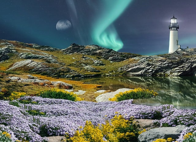 Free download lighthouse mountain flowers meadow free picture to be edited with GIMP free online image editor