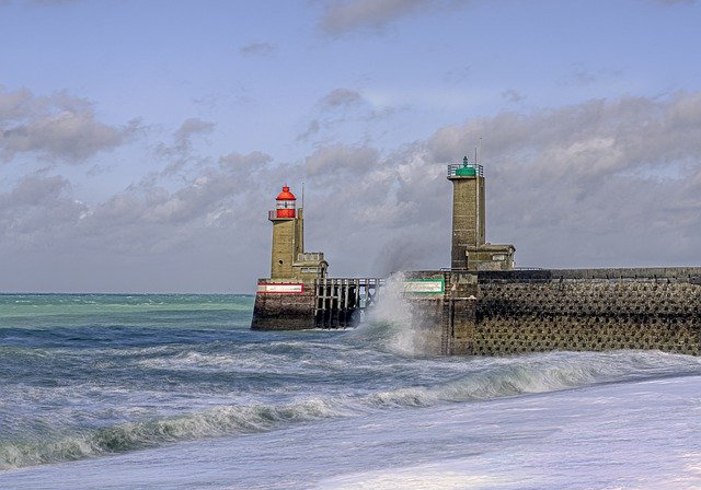 Free download Lighthouse Port France -  free photo or picture to be edited with GIMP online image editor