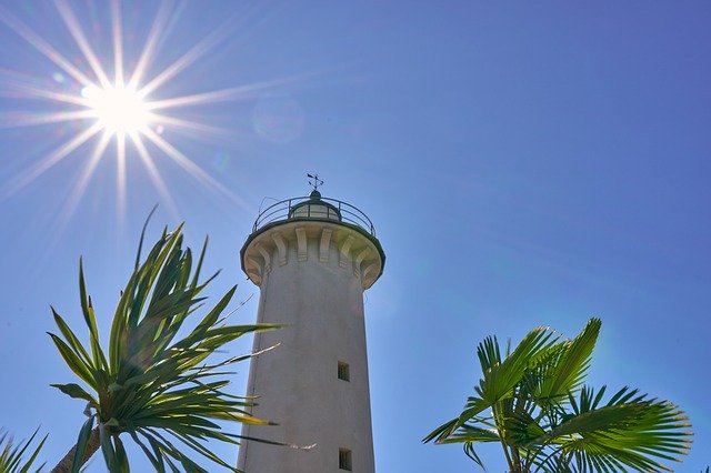 Kostenloser Download Lighthouse Sun Backlighting - kostenloses Foto oder Bild zur Bearbeitung mit GIMP Online-Bildbearbeitung