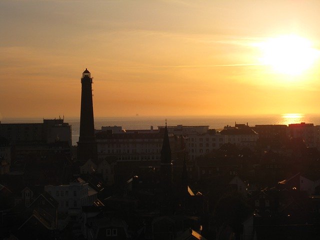 Безкоштовно завантажте Lighthouse Sunset North Sea – безкоштовну фотографію чи зображення для редагування за допомогою онлайн-редактора зображень GIMP