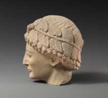 Free download Limestone beardless male head with ivy wreath free photo or picture to be edited with GIMP online image editor