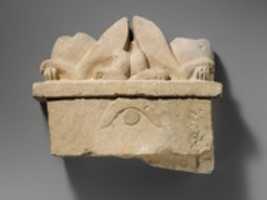 Free download Limestone funerary stele with two recumbent sphinxes free photo or picture to be edited with GIMP online image editor