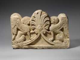 Free download Limestone grave relief with two sphinxes free photo or picture to be edited with GIMP online image editor