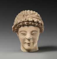Free download Limestone head of male votary with fillet free photo or picture to be edited with GIMP online image editor