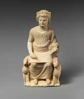 Free download Limestone statue of an enthroned youth free photo or picture to be edited with GIMP online image editor