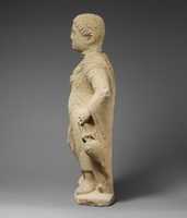 Free download Limestone statuette of a boy holding an amphora free photo or picture to be edited with GIMP online image editor