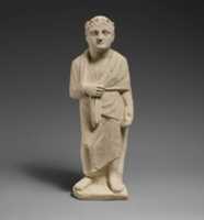 Free download Limestone statuette of a boy holding a pyxis free photo or picture to be edited with GIMP online image editor