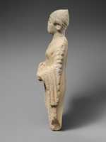 Free download Limestone statuette of a female votary holding pieces of fruit free photo or picture to be edited with GIMP online image editor